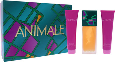 ANIMALE 3 PCS SET FOR WOMEN: 3.4 EAU DE PARFUM SPRAY + 3.4 SHOWER GEL + 3.4 BODY LOTION