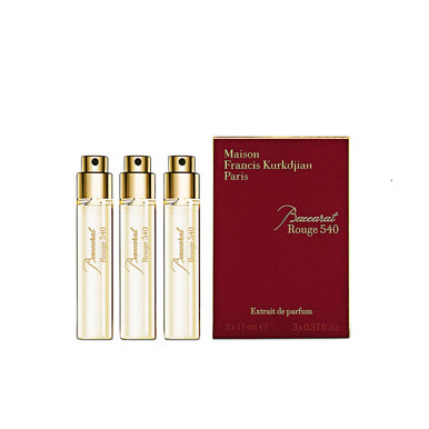 MAISON FRANCIS KURKDJIAN BACCARAT ROUGE 540 3 PCS SET: 3 X 0.37 OZ EXTRAIT DE PARFUM REFILL